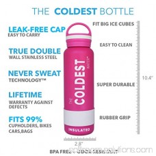 The Coldest Water Sports Bottle Insulated Stainless Steel Hydro Thermos, Athletic Pink, 21 Ounce